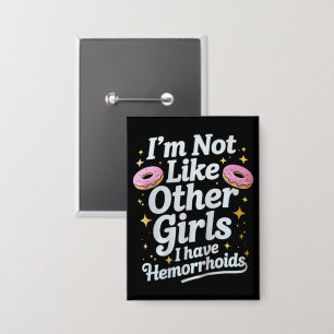 Vervelende aambeien Ongepast volvolwassenenhumor Button