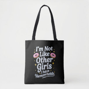 Vervelende aambeien Ongepast volvolwassenenhumor Tote Bag