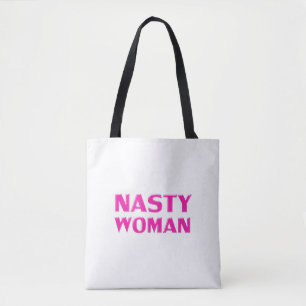 " vervelende vrouw " warme roze magenta fuchsia wh tote bag