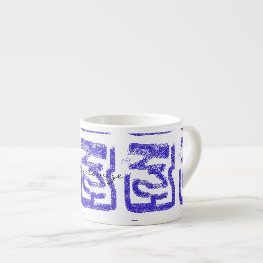 verven abstract Thunder_Cove blauw elke kleur Espresso Kop (Voorkant rechts)