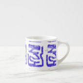 verven abstract Thunder_Cove blauw elke kleur Espresso Kop (Rechts)