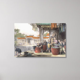 Verven en winden Zijde uit 'China in een reeks van Canvas Afdruk