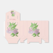 verven van bladeren en  roze bloemen bedankdoosjes (Uitgevouwen)