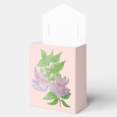 verven van bladeren en  roze bloemen bedankdoosjes (Geopend)