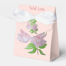 verven van bladeren en roze bloemen