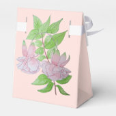 verven van bladeren en  roze bloemen bedankdoosjes (Achterkant)