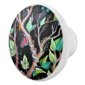 Verven van bladeren en vlinders keramische knop (Rechts)