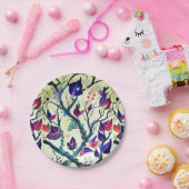 Verven van bladeren en vlinders papieren bordje (Feest)