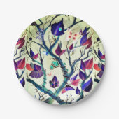 Verven van bladeren en vlinders papieren bordje (Voorkant)