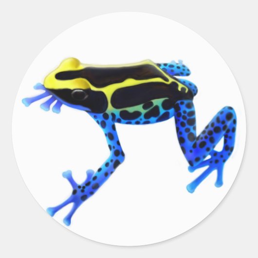 Verven van gifkikker ronde sticker (Voorkant)