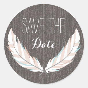 Ververen + Barn Wood sparen de Datum Sticker