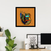 Ververen en verf poster (Thuiskantoor)