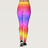 Ververen Glitter patroonbasis roze blauw rood Leggings (Achterkant)