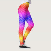 Ververen Glitter patroonbasis roze blauw rood Leggings (Rechts)