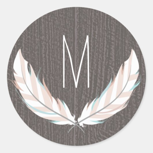 Ververen + Monogram Sticker Barn Wood (Voorkant)