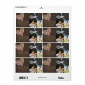 Vervetting Lente Bloemen Hart Zakelijk Labels (Full Sheet)
