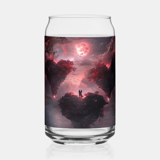 Vervlochten geliefden blikvorm glas (Achterkant)