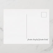 Vervlochten geliefden folie feestdagen briefkaart (Achterkant)