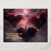 Vervlochten geliefden folie feestdagen briefkaart (Voorkant)