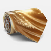 Vervlochten gouden halsband stropdas (Opgerold)