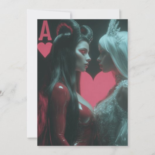 Vervlochten harten: Angel & Devil Kaart (Voorkant)