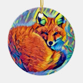 Vervloekt Fox Keramisch Ornament (Voorkant)