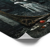 Vervloekt kind in een demonische spiegel poster (Hoek)