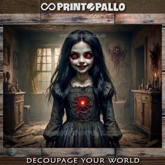 Vervloekt kind van de Red Talisman in griezelig hu Tissuepapier