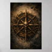Vervloekt Kompas Sigil Piraat Poster (Voorkant)
