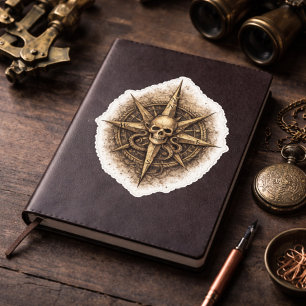 Vervloekt Kompas Sigil Piraat Sticker
