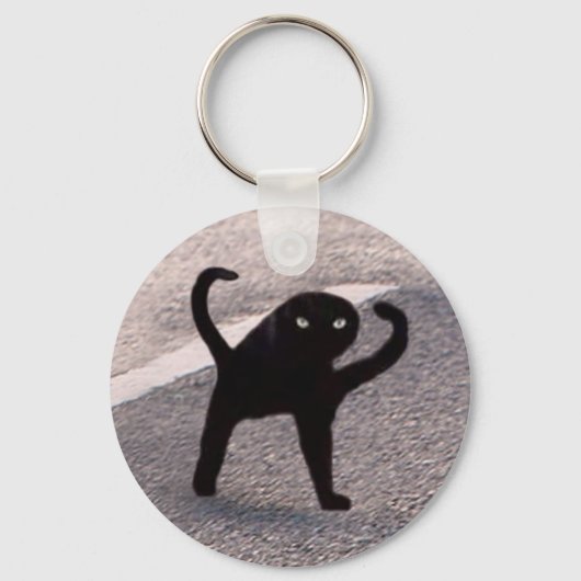Vervloekte Cat Meme Dubbelzijdige Sleutelhanger (Voorkant)