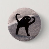 Vervloekte Cat Meme Pin Button (Voorkant)