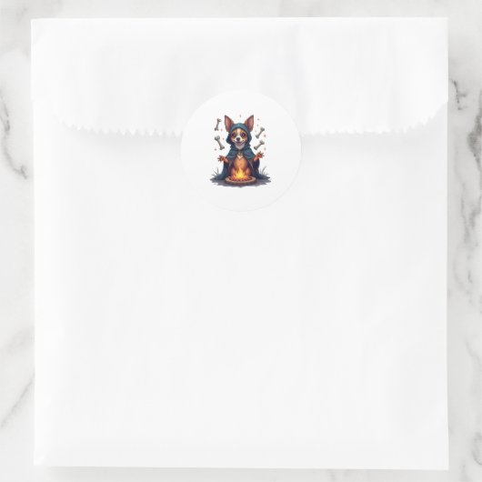 Vervloekte Chihuahua Ritual Dog Ronde Sticker (Tas)