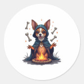 Vervloekte Chihuahua Ritual Dog Ronde Sticker (Voorkant)