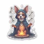 Vervloekte Chihuahua Ritual Dog Sticker (Voorkant)