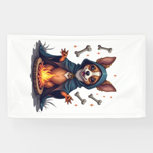 Vervloekte Chihuahua Ritueel Hond Spandoek (Horizontaal)