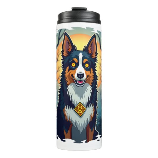 Vervloekte Collie-kruip Thermosbeker (Voorkant)