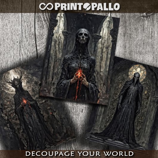 Vervloekte gotische zielen en demonen inpakpapier vel