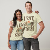 Vervloekte Kat 'Ik Eet Cement' Meme T-shirt - Onge (Unisex)