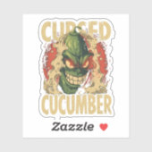Vervloekte Komkommer Grappige Halloween Komkommer Sticker (Vel)