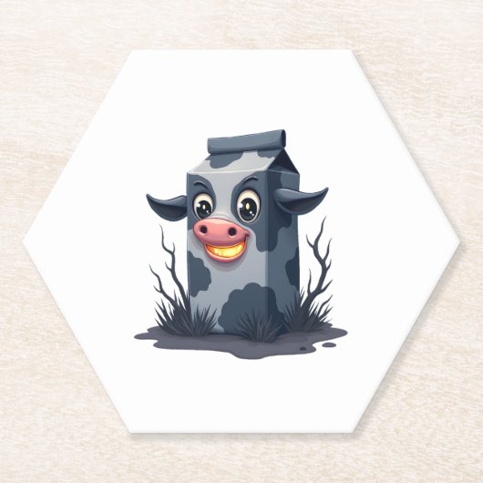 Vervloekte melk karton Koe Kartonnen Onderzetters (Voorkant)