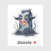 Vervloekte melk karton Koe Sticker (Vel)