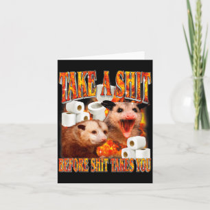 Vervloekte opossum ongepaste sarcastische humor kaart