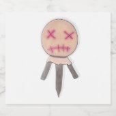 Vervloekte voodoo pop likeurfles etiket (Enkel label)