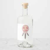 Vervloekte voodoo pop likeurfles etiket (Voorkant)