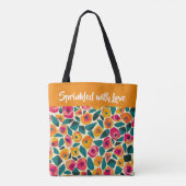 Vervlogen bloemliefde - Met liefde gestrooid Tote Bag (Achterkant)