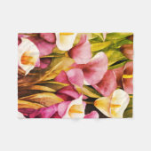 Vervlogen Calla lelie Fleece Deken (Voorkant (Horizontaal))