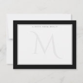 Vervlogen Monogram Chic Persoonlijk Professioneel Notitiekaartje (Voorkant)