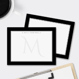 Vervlogen Monogram Chic Persoonlijk Professioneel Notitiekaartje