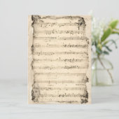 Vervlogen Muzieknoten Uitnodiging Achtergrond | An (Staand voorkant)